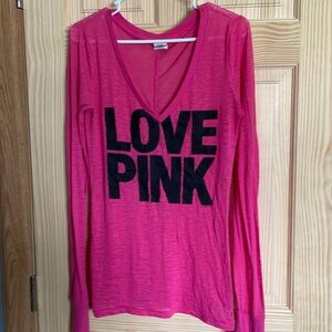 VICTORIAS SECRET love pink burn out long sleeve| size M | In great condition